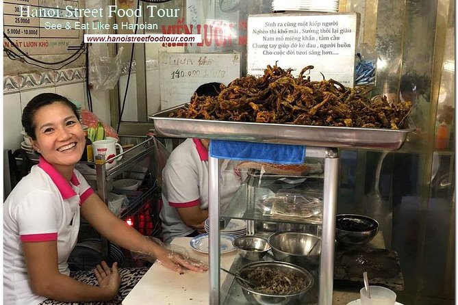 Tasting 8 Different Hanoi Street Foods at Noon Time - Cha Ca - Turmeric Fish With Dill