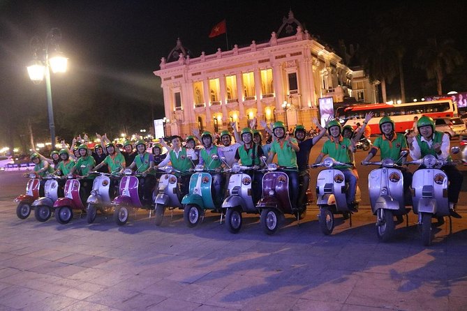 Hanoi Vespa After Dark Street Food + Train Street+ Live Music - Street Food Delights